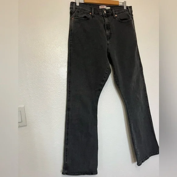Women’s Levi’s Strauss heritage high rise kick boot grey jeans size 10 W30 - Picture 2 of 12